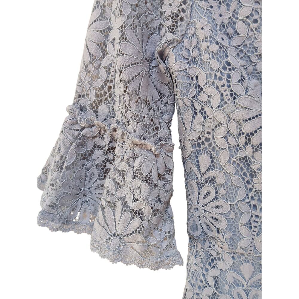 NWT BHLDN ML Monique Lhuillier Blue Michaela Lace Mini Dress 4 MSRP $425 - Picture 11 of 14